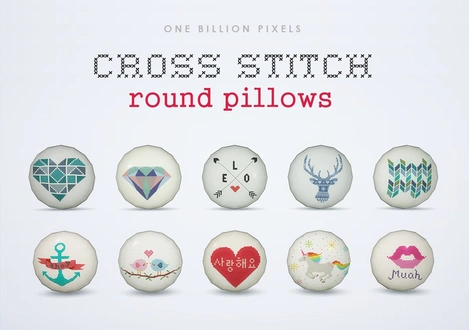 OBP Cross Stitch Round Pillows.zip