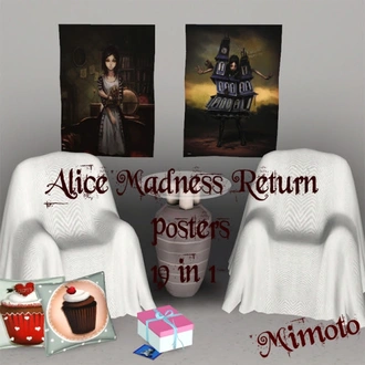 Alice Madness Return posters 19 in 1 by Mimoto.rar