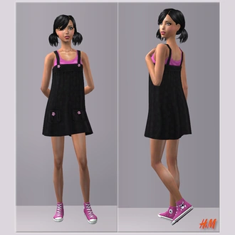 lilisims_TF_HM_dress_converse_Black.rar