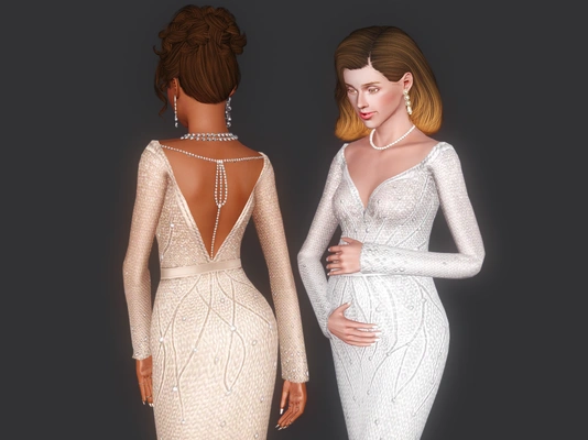 casual wedding dresses for the beach Dress,Chiffon Wedding Dress,Casual Wedding Dresses,Sexy Bridal Dress,WD00119 US16 / Pink Round Neck Beaded Prom Wanna get a dress BIS-11-14-24 Size:29W REG
