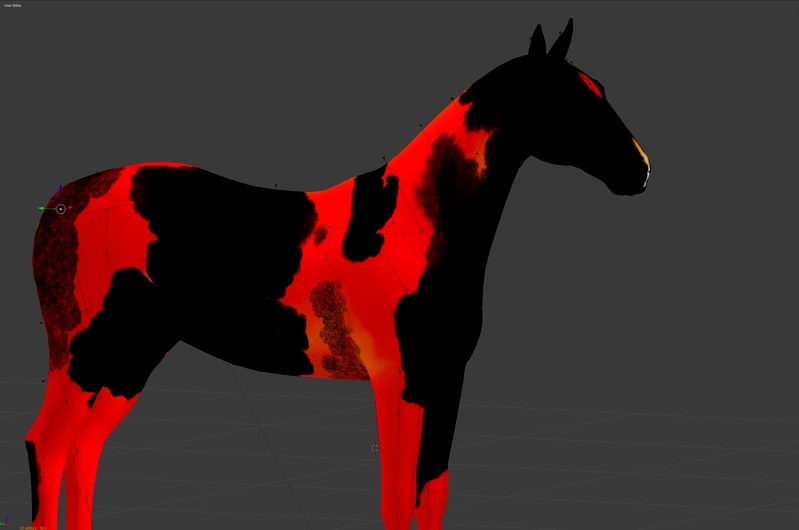 BRHD Iko Iko "Sugar" - Cob x Am. Walking Pony - EE/aa T/T N/SB1 - Side (R) in Blender