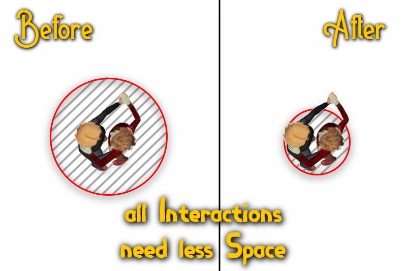 Simblr.cc - Less Space Needed: Fix: Sims need less Space