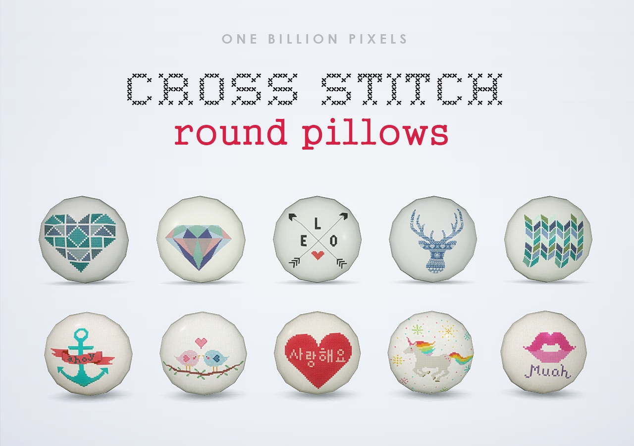 OBP Cross Stitch Round Pillows.zip