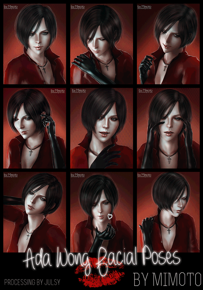 Ada Wong Face Posepack by Mimoto.package